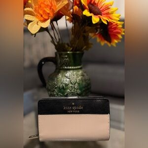 Kate Spade Black and Tan Women's Wallet